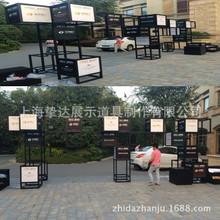 铝合金40方柱黑色户外立牌 企业形象展示墙 上海工厂18501668041